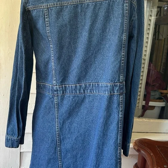 NorthStyle Blue Denim Longline Coat - Picture 4 of 5